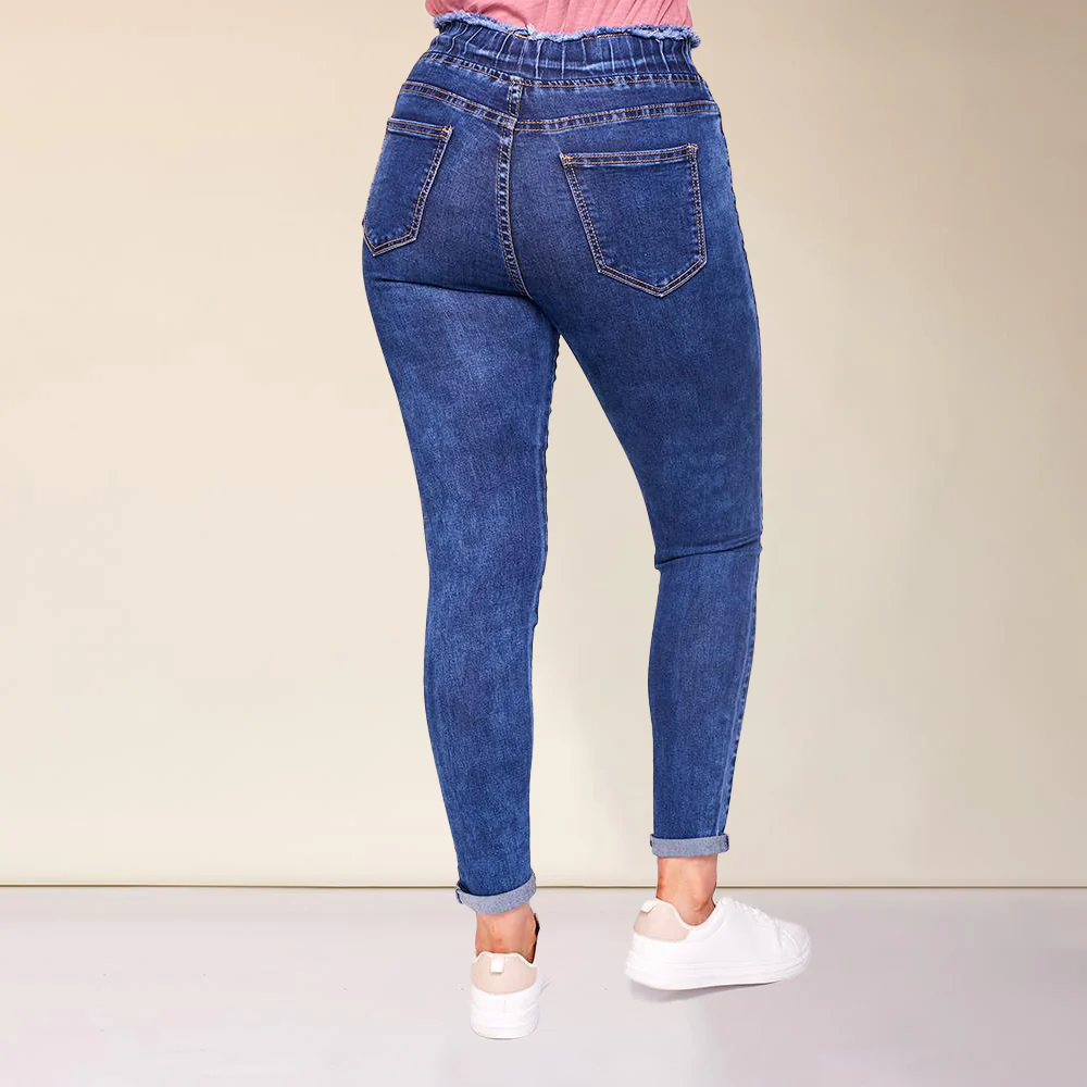 Dana Drawstring Classic Jeggings (Dark Blue) - Image 24