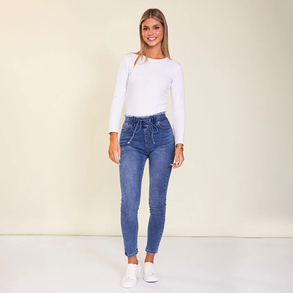 Dana Drawstring Classic Jeggings (Blue) - Image 19