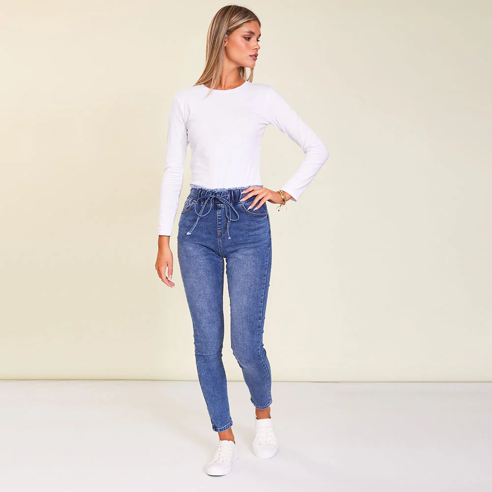 Dana Drawstring Classic Jeggings (Blue) - Image 23