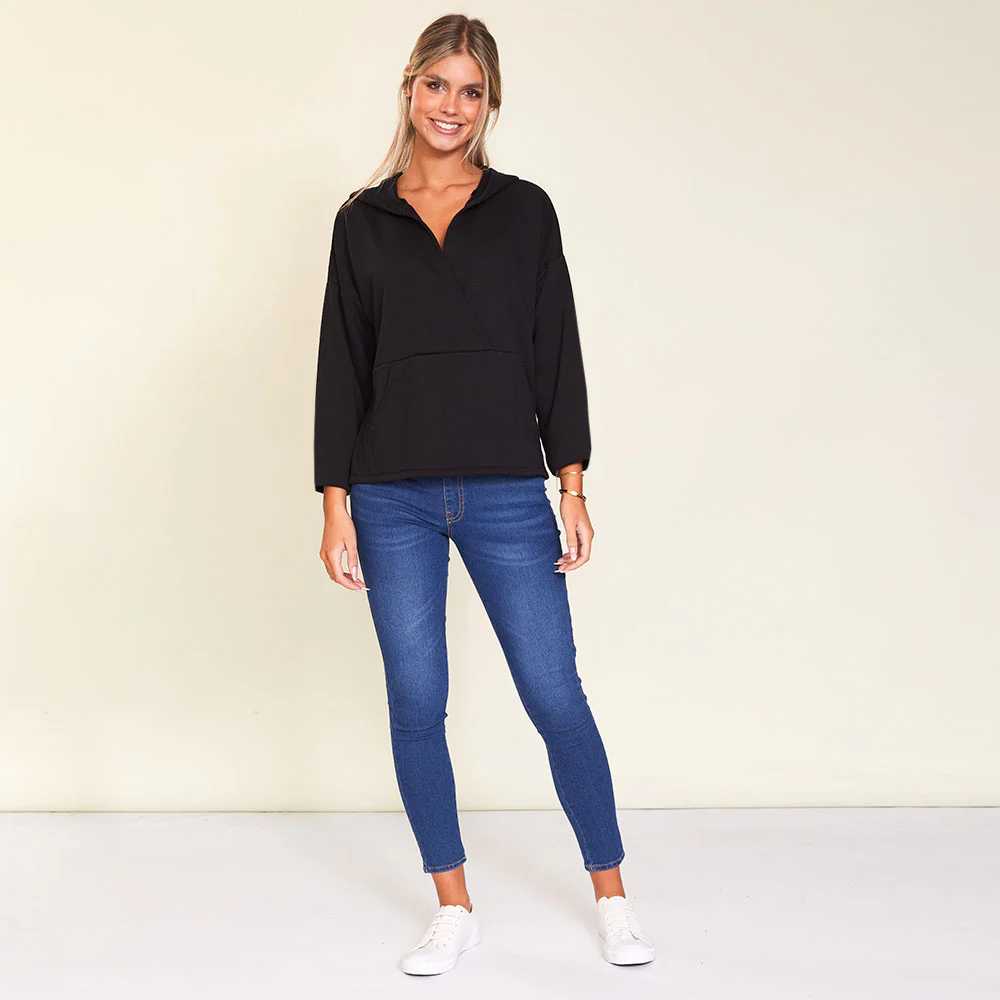 Daria Hoody (Fuschia & Black) - Image 2