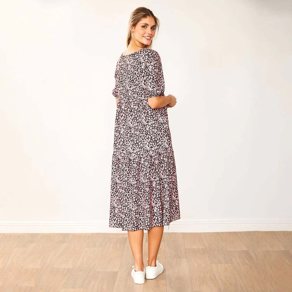 Delta Dress (Black Floral) - Image 10