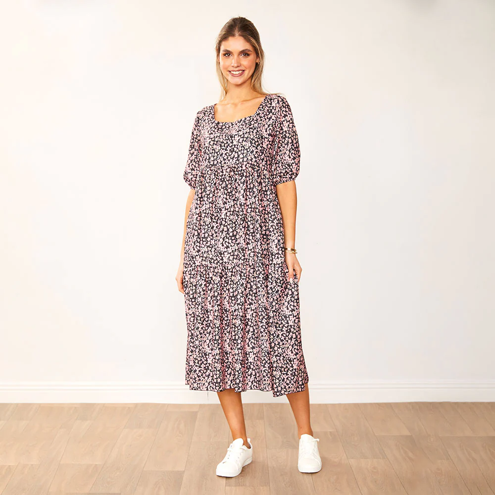Delta Dress (Black Floral) - Image 5