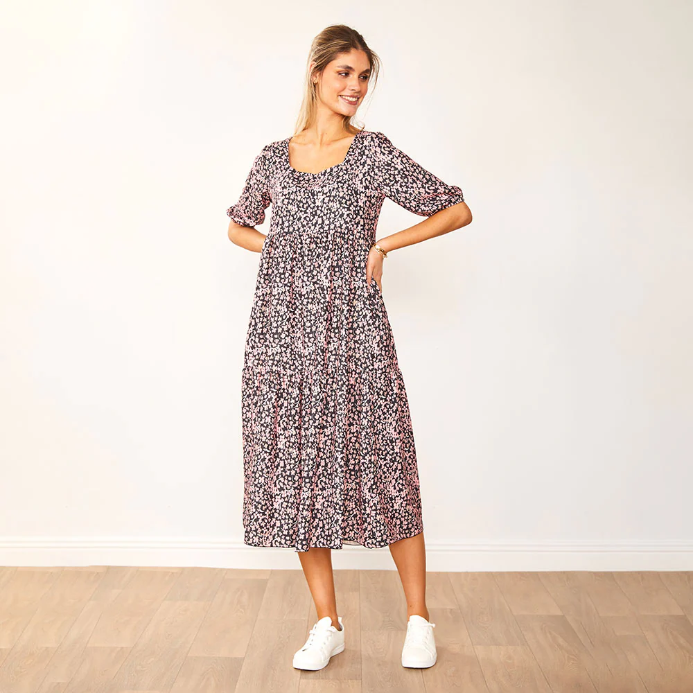 Delta Dress (Black Floral) - Image 8