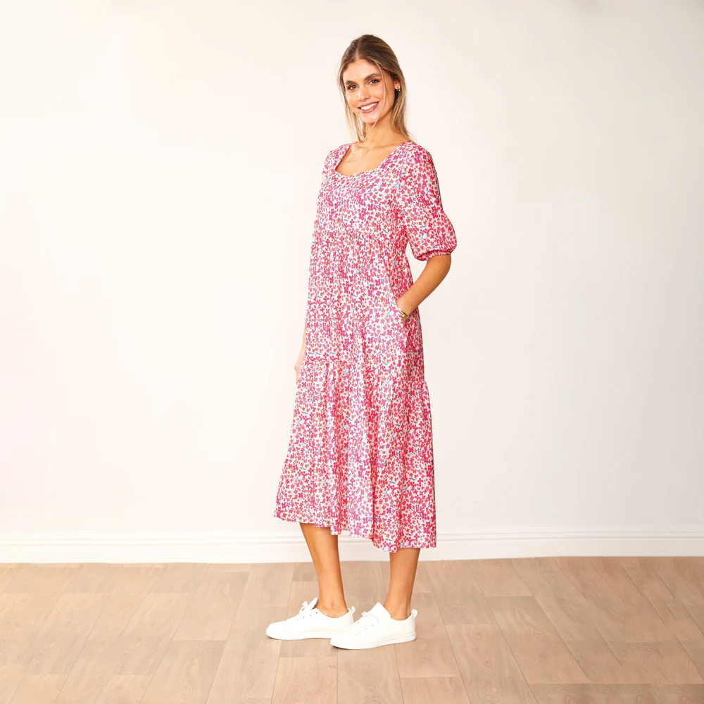 Delta Dress (Fuschia Floral) - Image 6