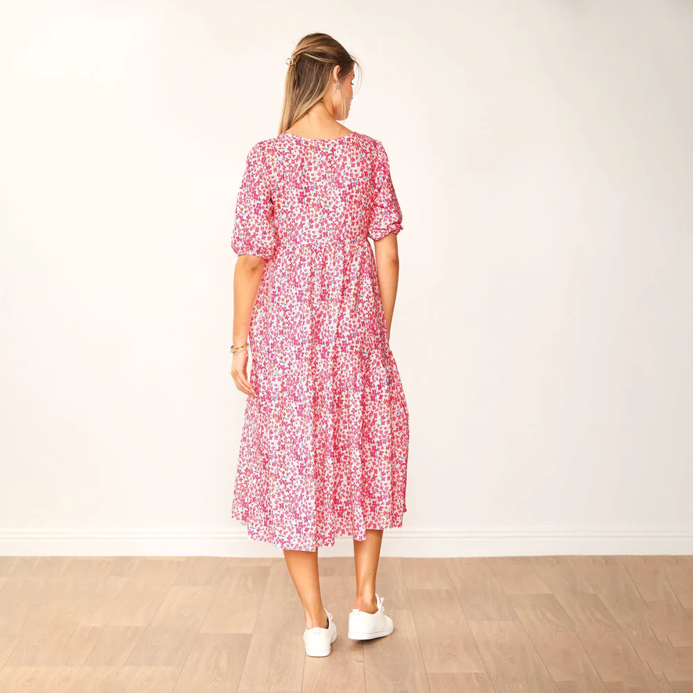 Delta Dress (Fuschia Floral) - Image 7