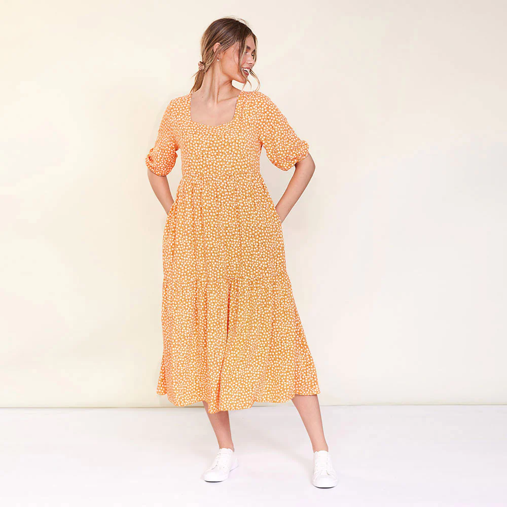 Delta Dress (Peach Floral) - Image 3