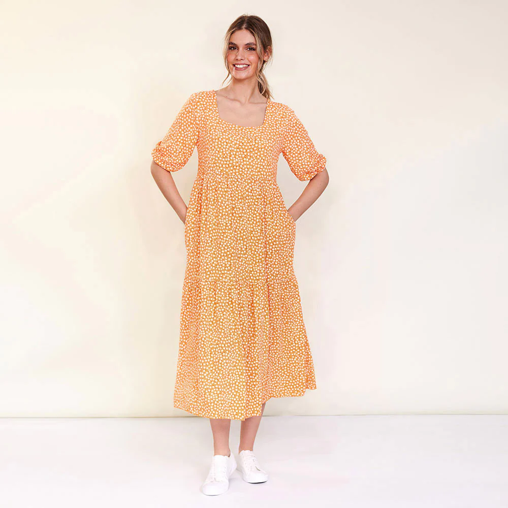 Delta Dress (Peach Floral) - Image 4