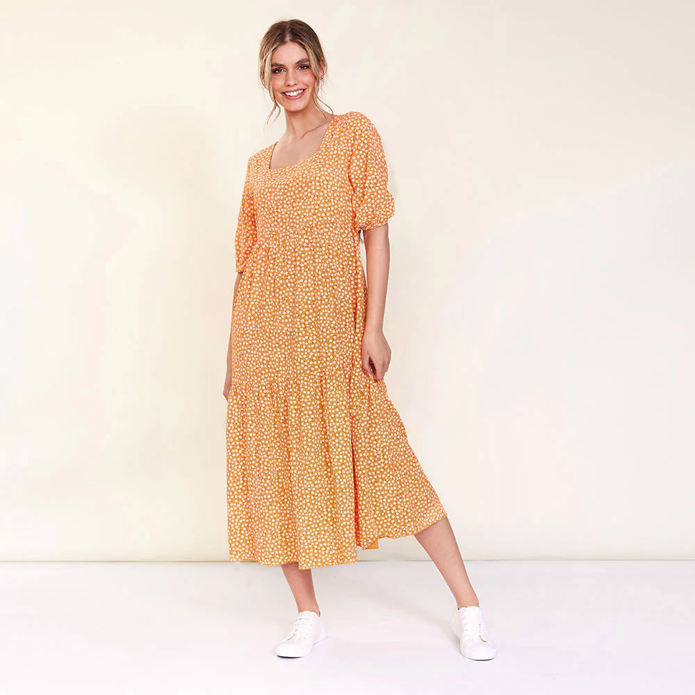 Delta Dress (Peach Floral) - Image 5