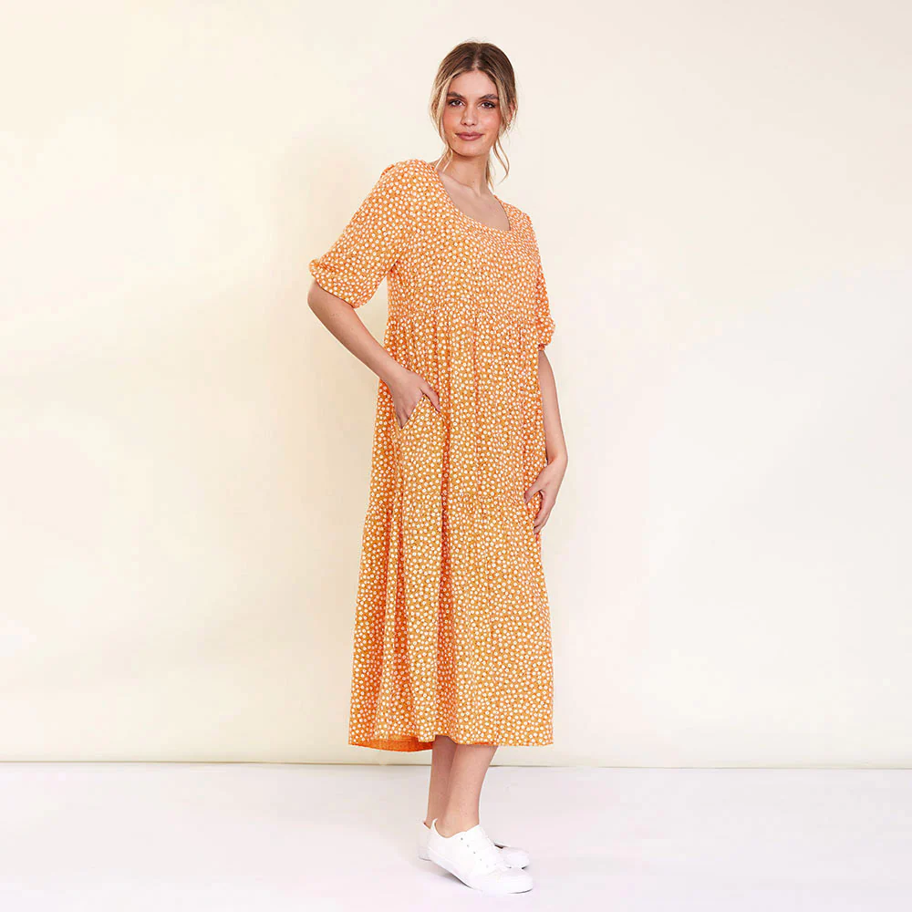 Delta Dress (Peach Floral) - Image 6