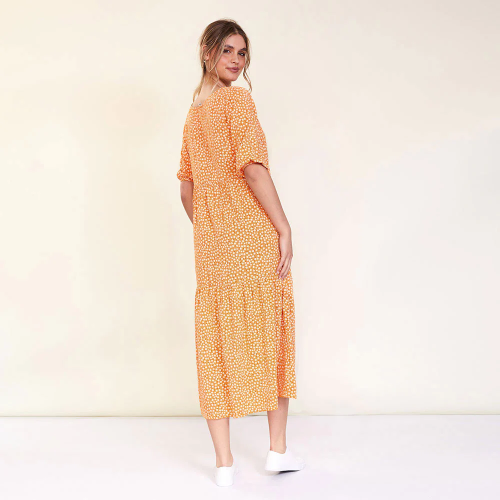 Delta Dress (Peach Floral) - Image 7