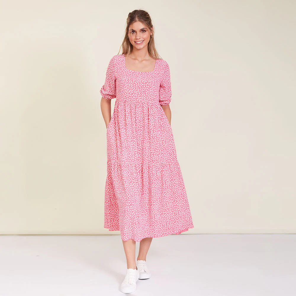 Delta Dress (Pink Floral) - Image 3