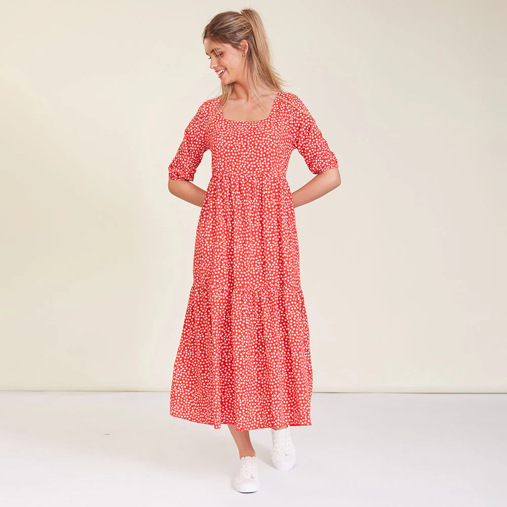 Delta Dress (Red Floral) - Image 3