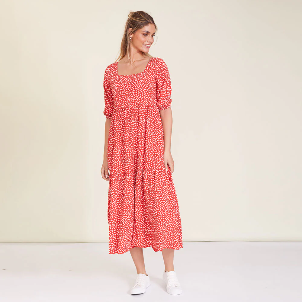 Delta Dress (Red Floral) - Image 4