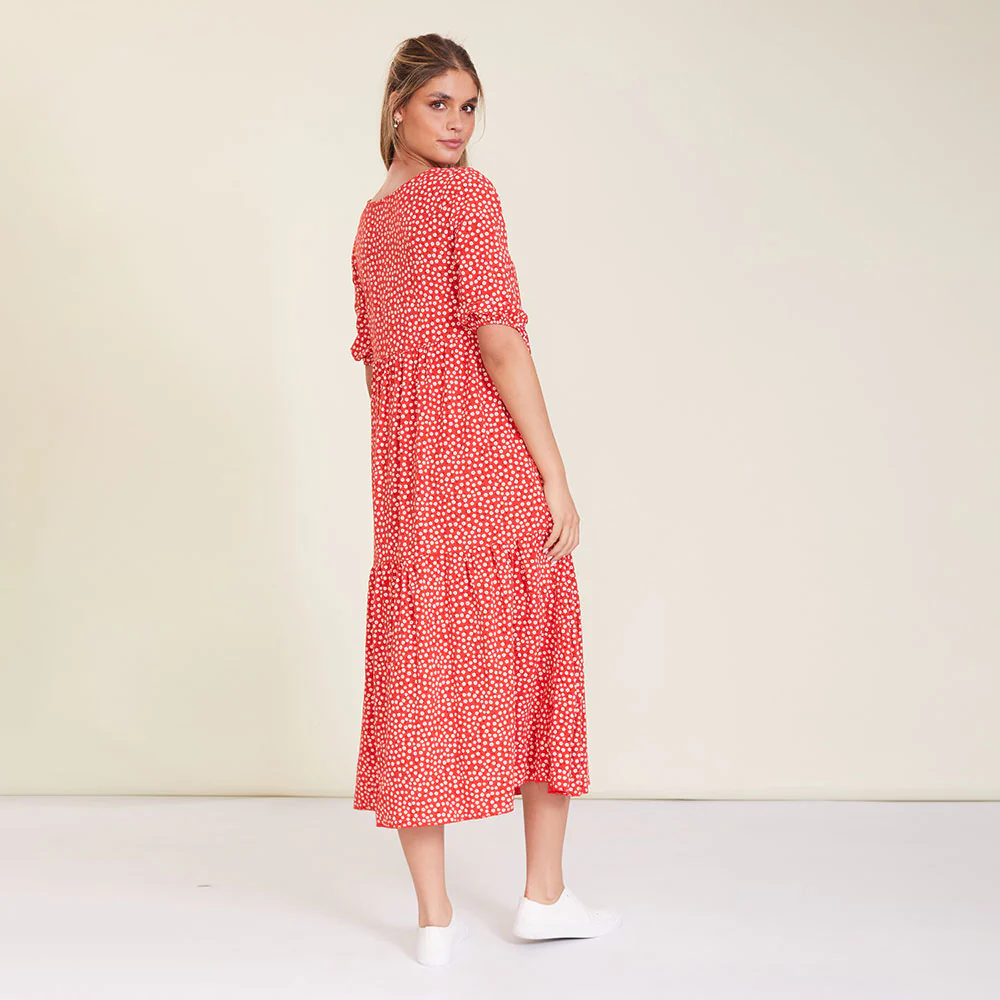 Delta Dress (Red Floral) - Image 6