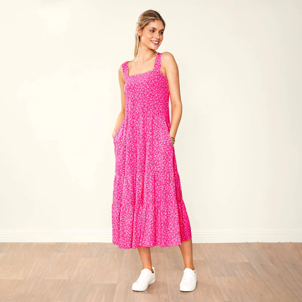 Diana Dress (Fuchsia) - Image 2