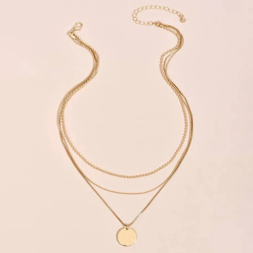 Triple Layered Necklace (Gold) - Image 2