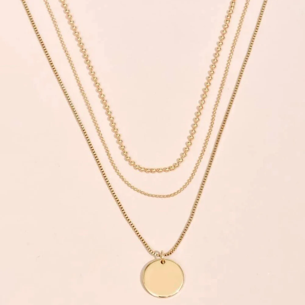 Triple Layered Necklace (Gold) - Image 3