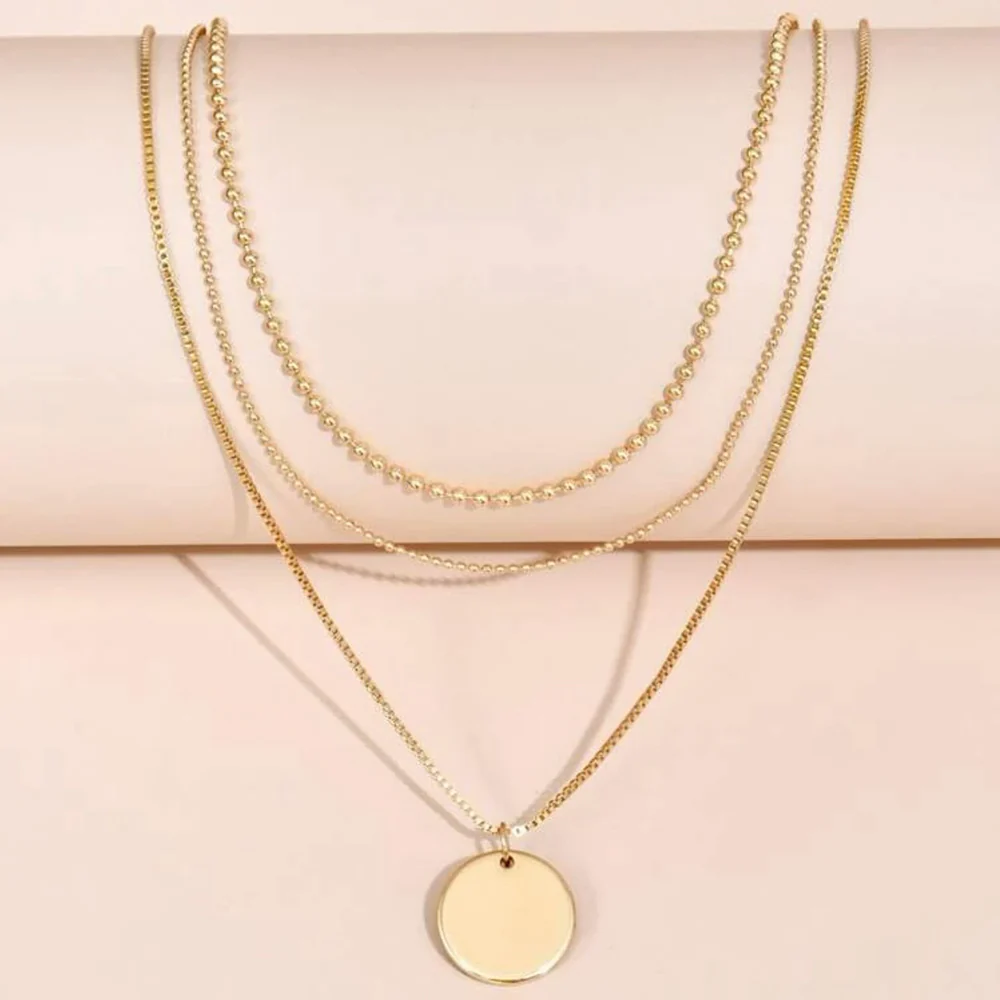 Triple Layered Necklace (Gold) - Image 4