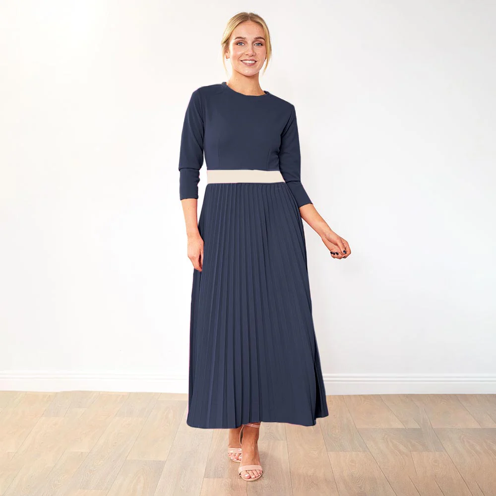 Doyle Dress (Navy/Cream belt) - Image 6