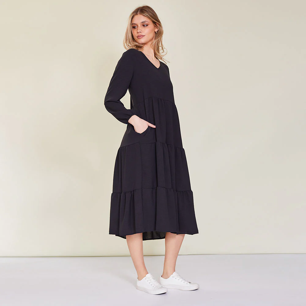 Sofia Dress (Black) - Image 2