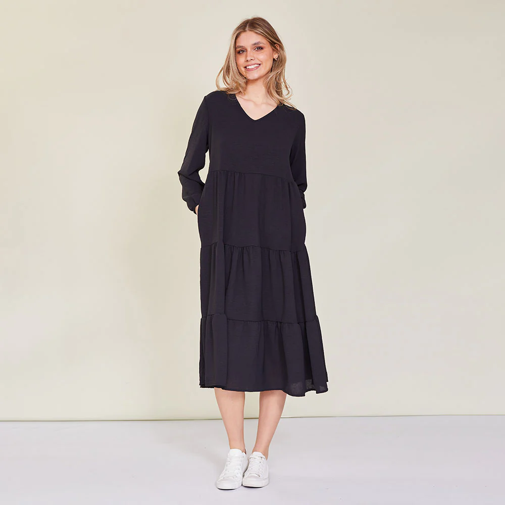 Sofia Dress (Black) - Image 5