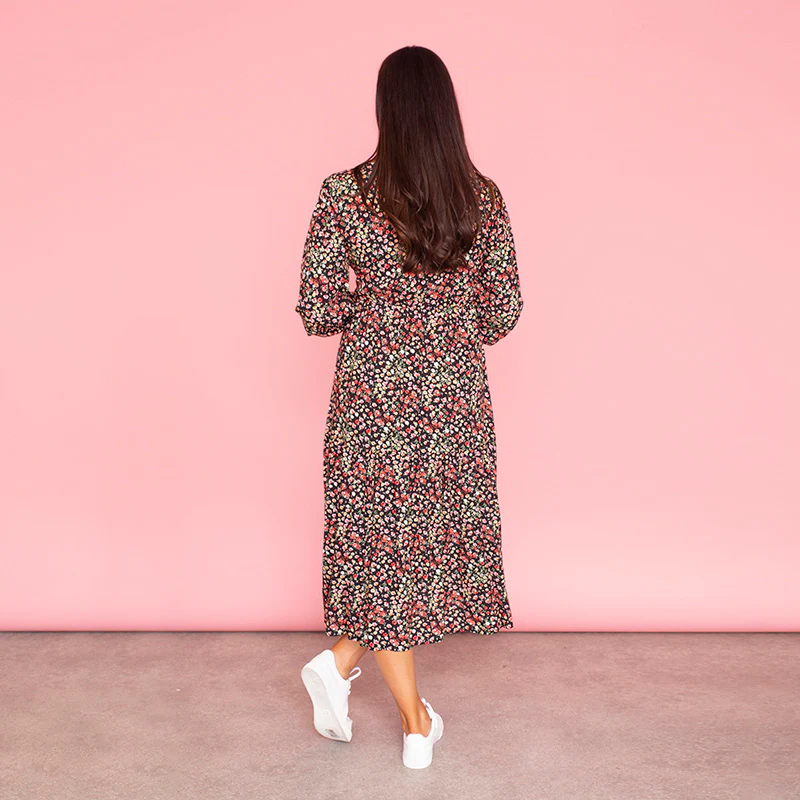 Lola Floral Dress (Black) - Image 7