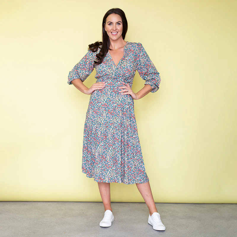Lola Floral Dress (Sage)