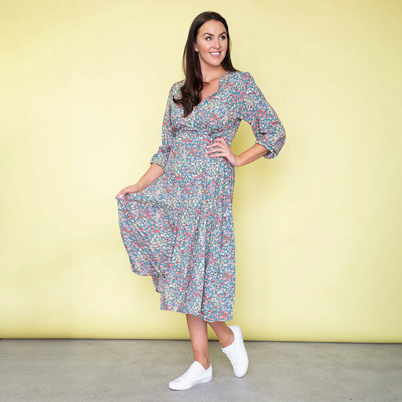 Lola Floral Dress (Sage) - Image 10