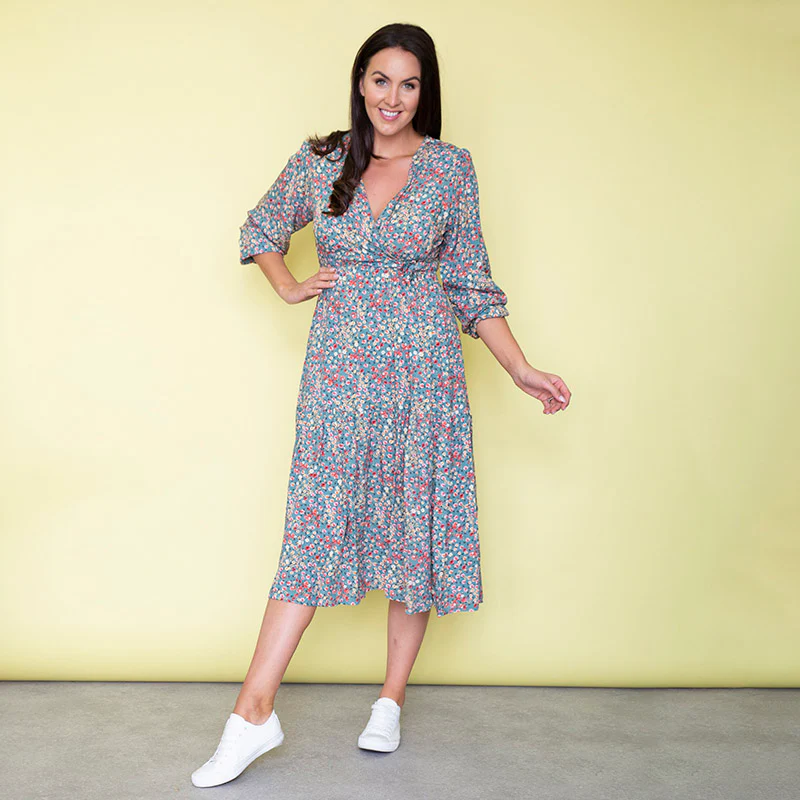 Lola Floral Dress (Sage) - Image 4