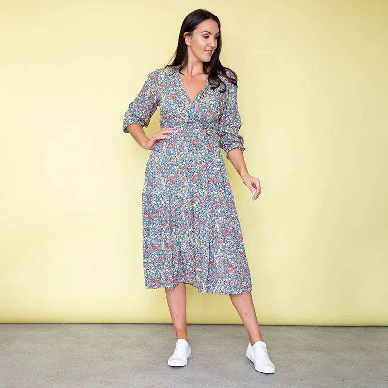 Lola Floral Dress (Sage) - Image 5