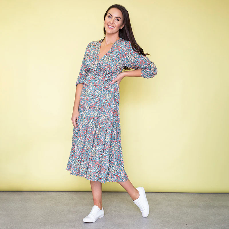 Lola Floral Dress (Sage) - Image 6