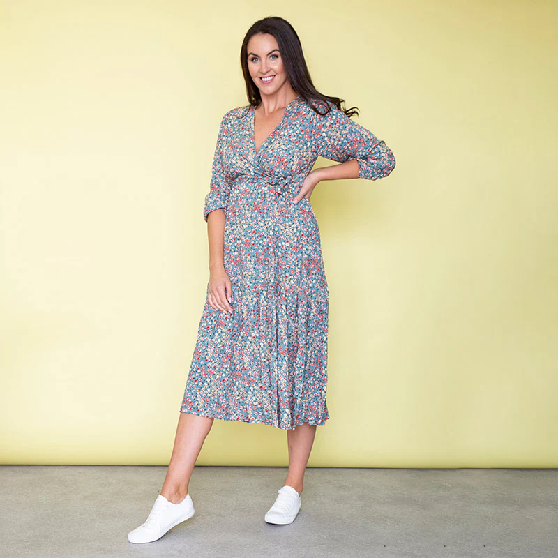 Lola Floral Dress (Sage) - Image 7