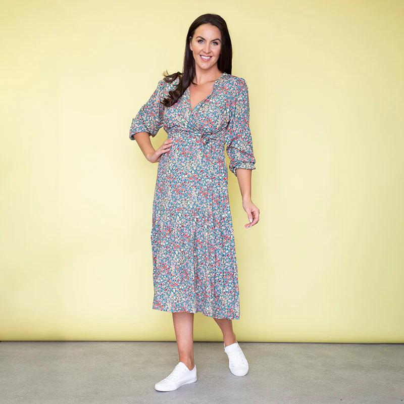 Lola Floral Dress (Sage) - Image 8