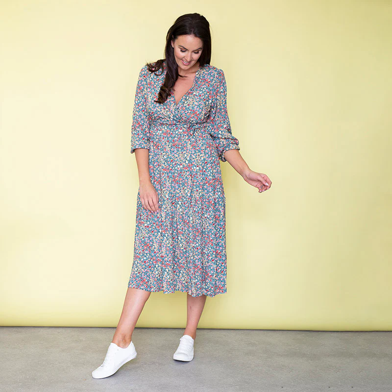 Lola Floral Dress (Sage) - Image 9