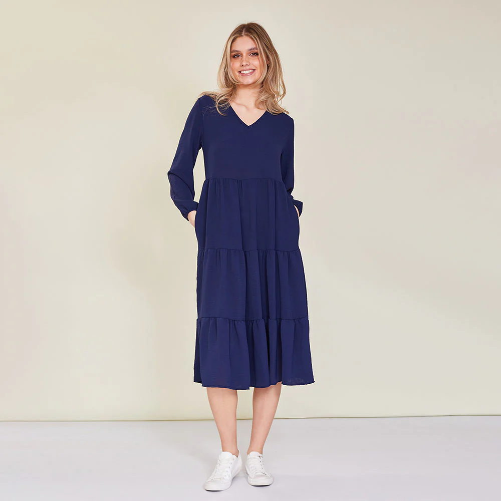 Sofia Dress (Navy) - Image 6