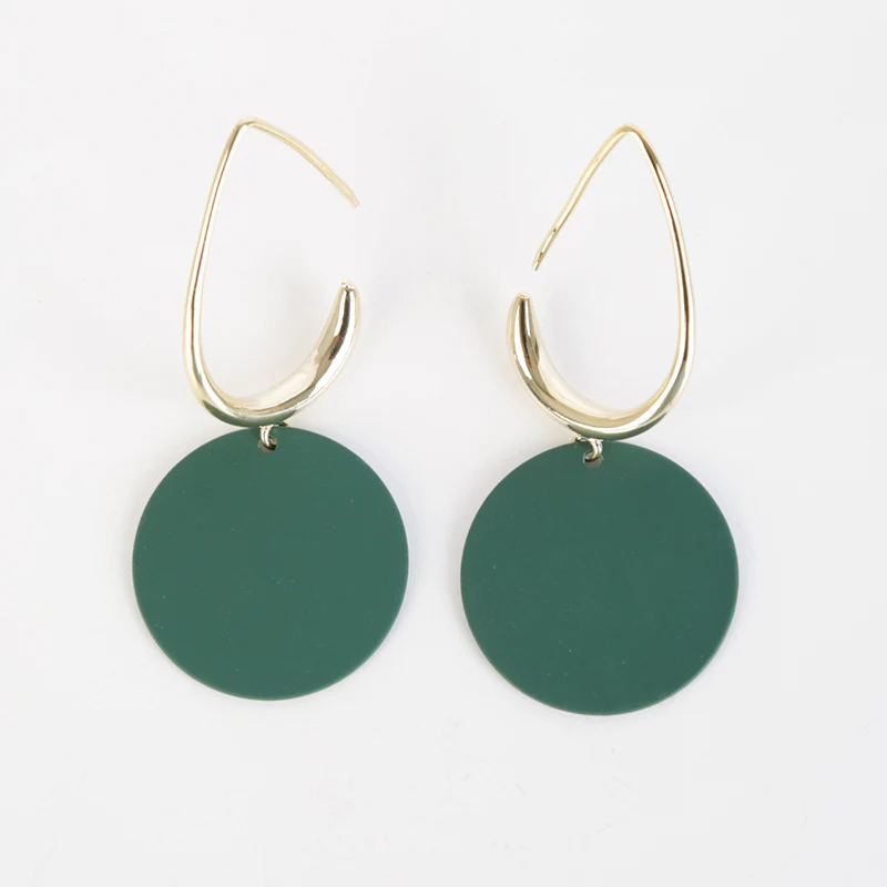 Doria Drop Earring (Forrest Green) - Image 3