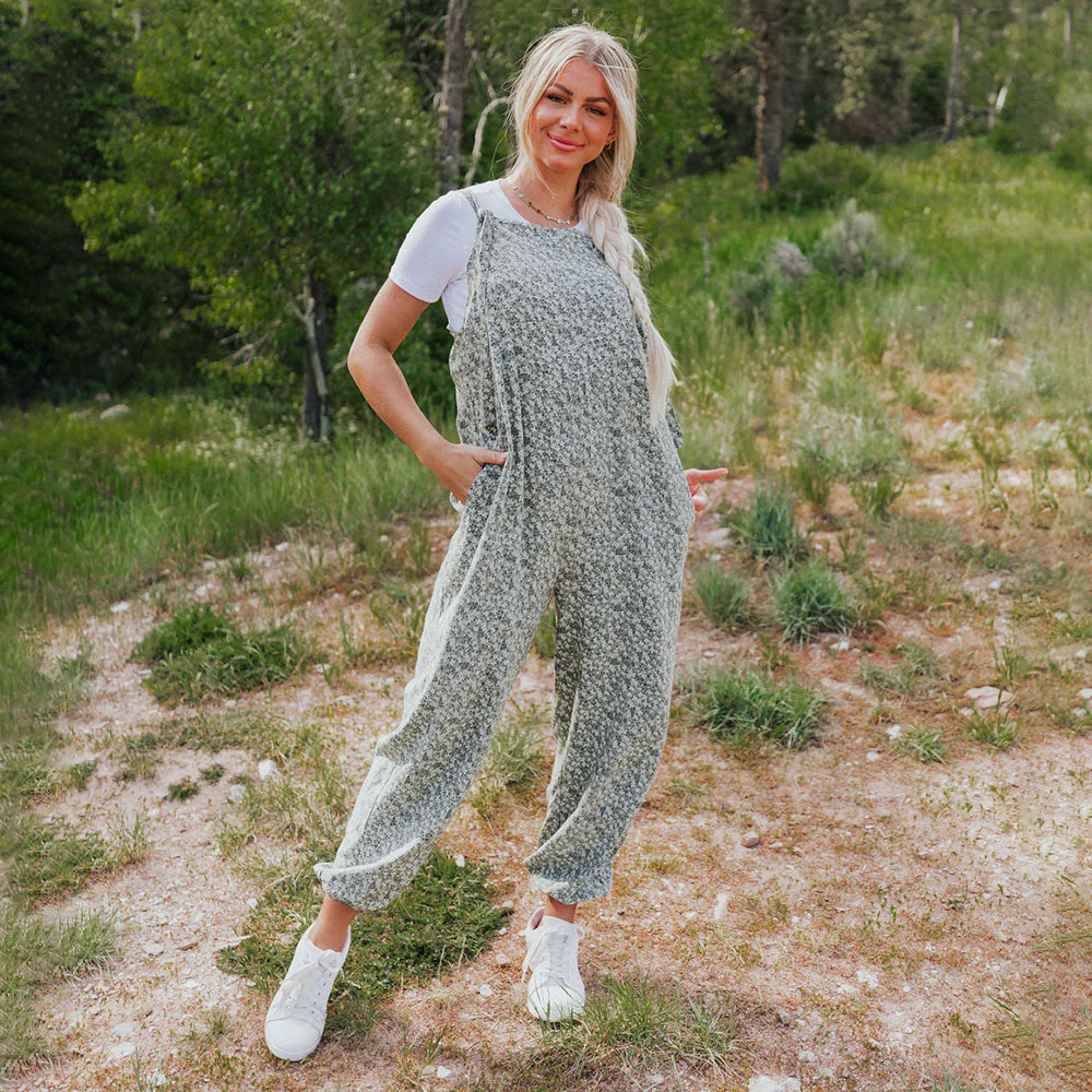 Eden Jumpsuit (Khaki Floral)