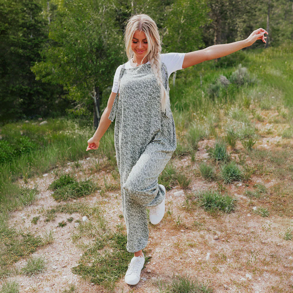 Eden Jumpsuit (Khaki Floral) - Image 2