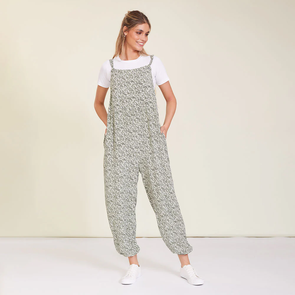 Eden Jumpsuit (Khaki Floral) - Image 3