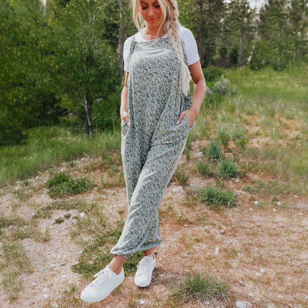 Eden Jumpsuit (Khaki Floral) - Image 4