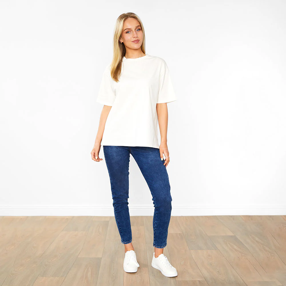 Elle Top  Cream &  Baby Blue (2 for €35) - Image 4