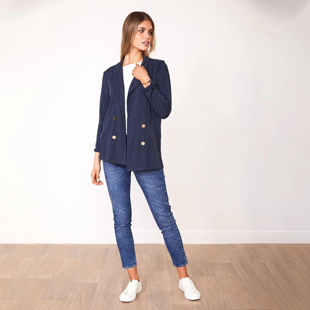 Elliott Blazer (Black & Navy) - Image 3