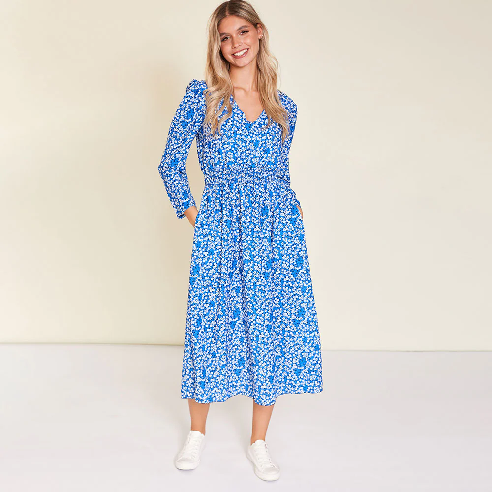 Emery Dress (Blue Floral) - Image 2