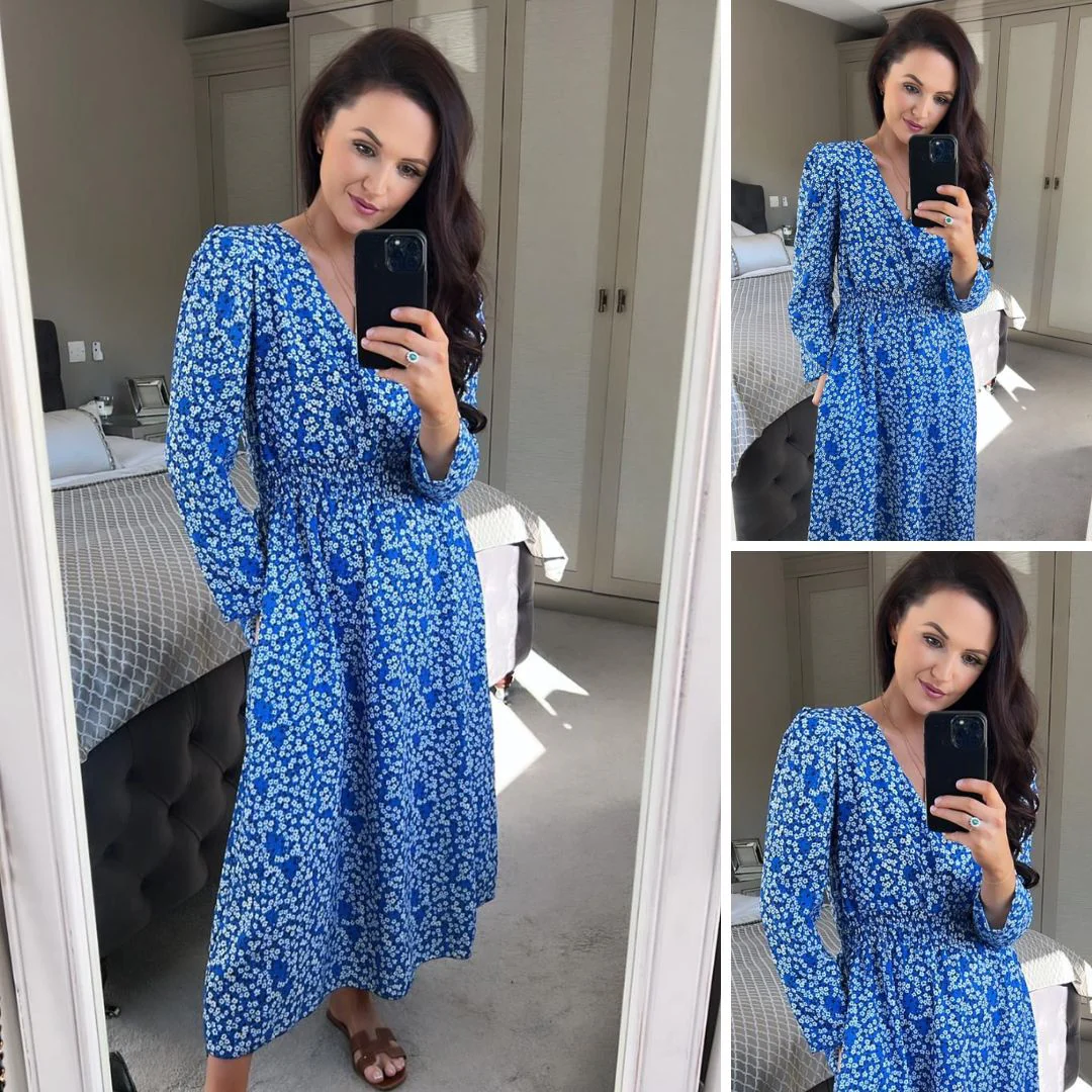 Emery Dress (Blue Floral) - Image 6