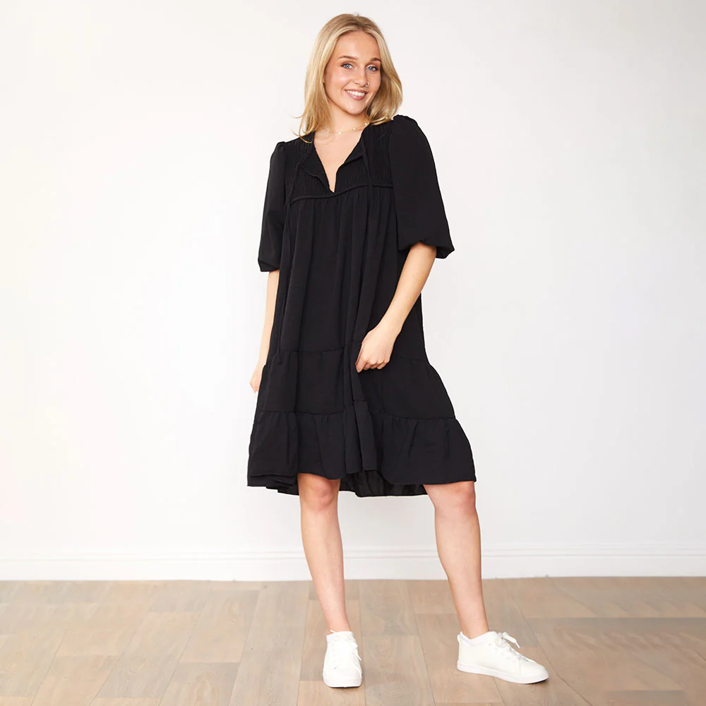 Emilia Dress (Black) - Image 2