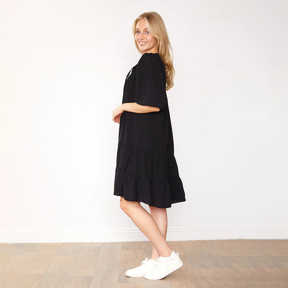 Emilia Dress (Black) - Image 4