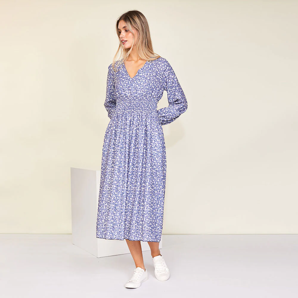 Emily Dress (Floral Blue) - Image 2