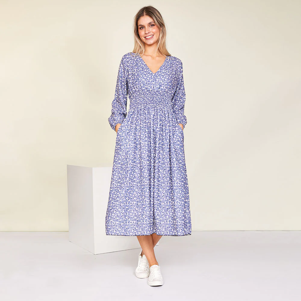 Emily Dress (Floral Blue) - Image 7