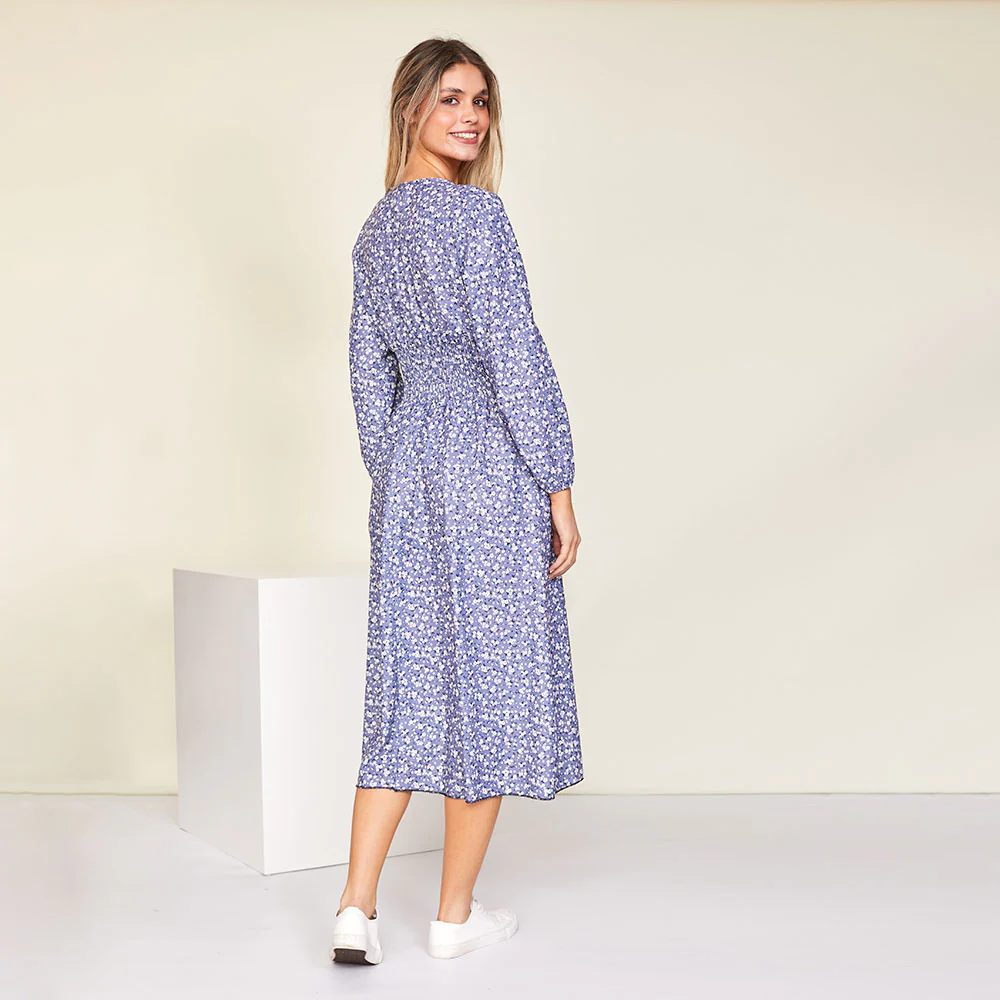 Emily Dress (Floral Blue) - Image 9