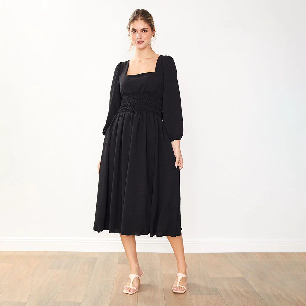 Evelyn Dress (Black) - Image 11